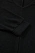 Waffle Knit Side Slits Loose Fit V Neck Top